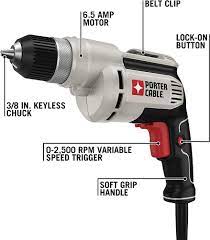 PORTER-CABLE PC600D 6.5 Amp 3/8-Inch Variable Speed Drill